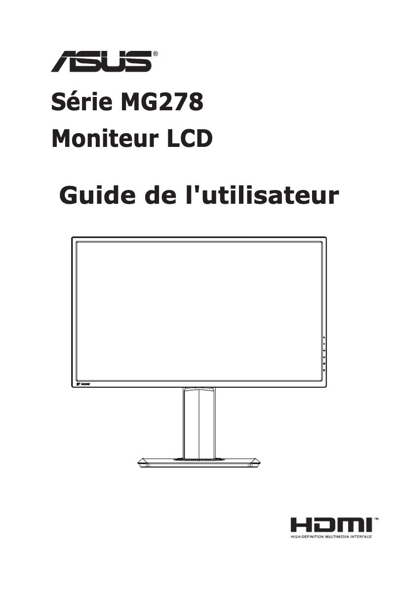 First page image of the manual for MG278Q