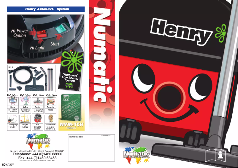 First page image of the manual for Henry