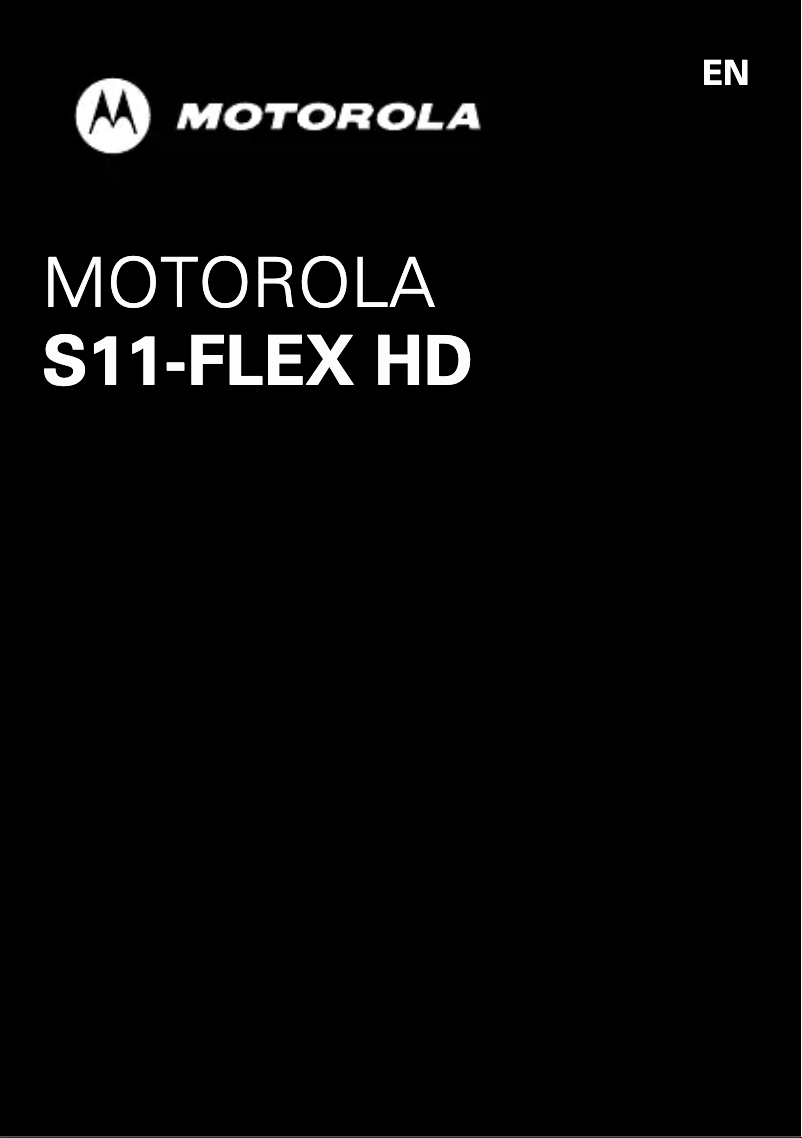 Page 1 of the manual User Manual Zebra S11-Flex HD