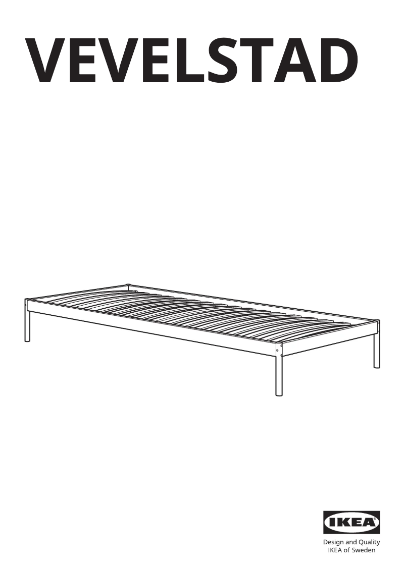 Page 1 of the manual User Manual Ikea VEVELSTAD 405.182.70