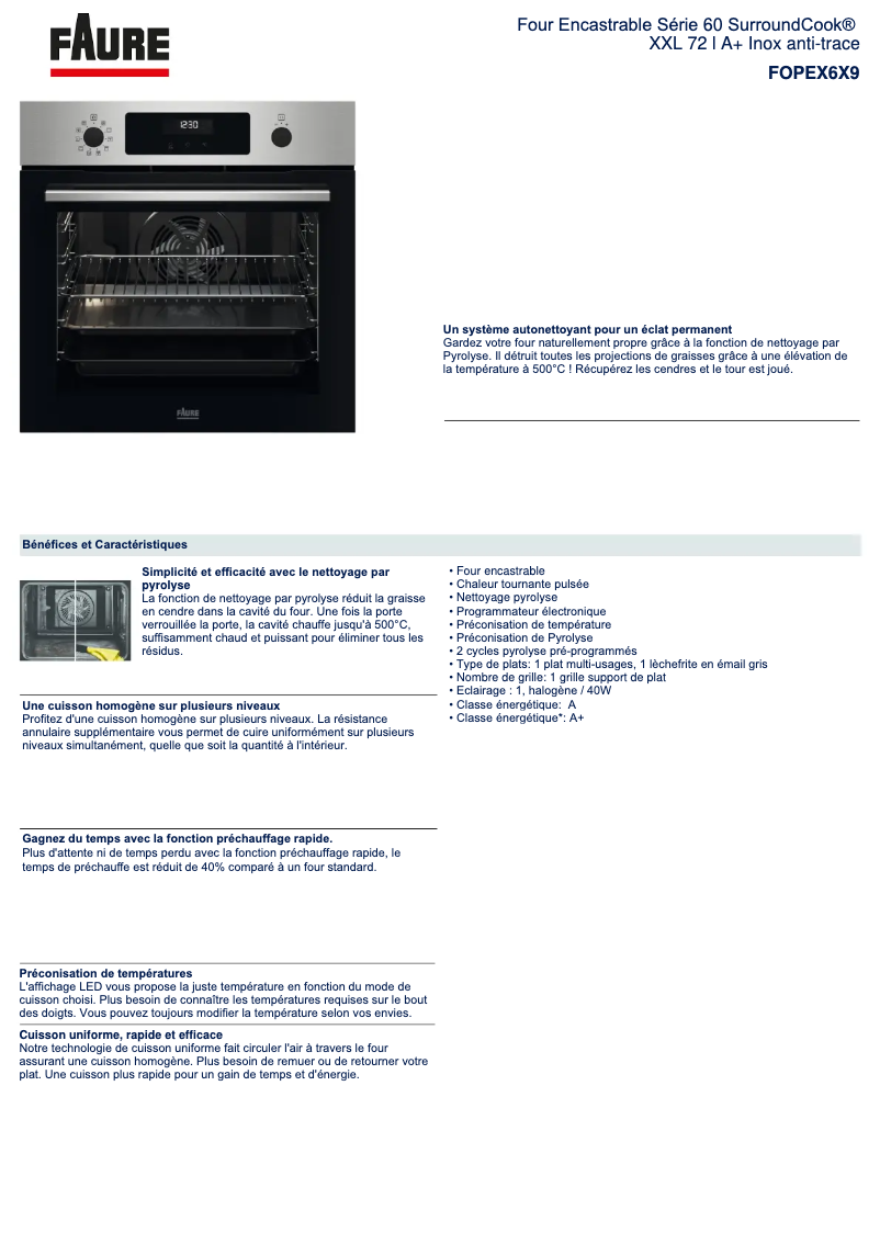 First page image of the manual for FOPEX6X9