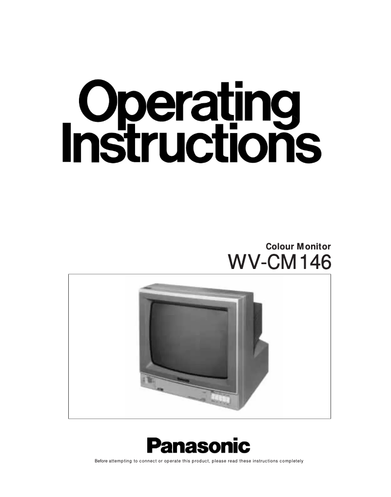 Page 1 of the manual User Manual Panasonic WV-CM146