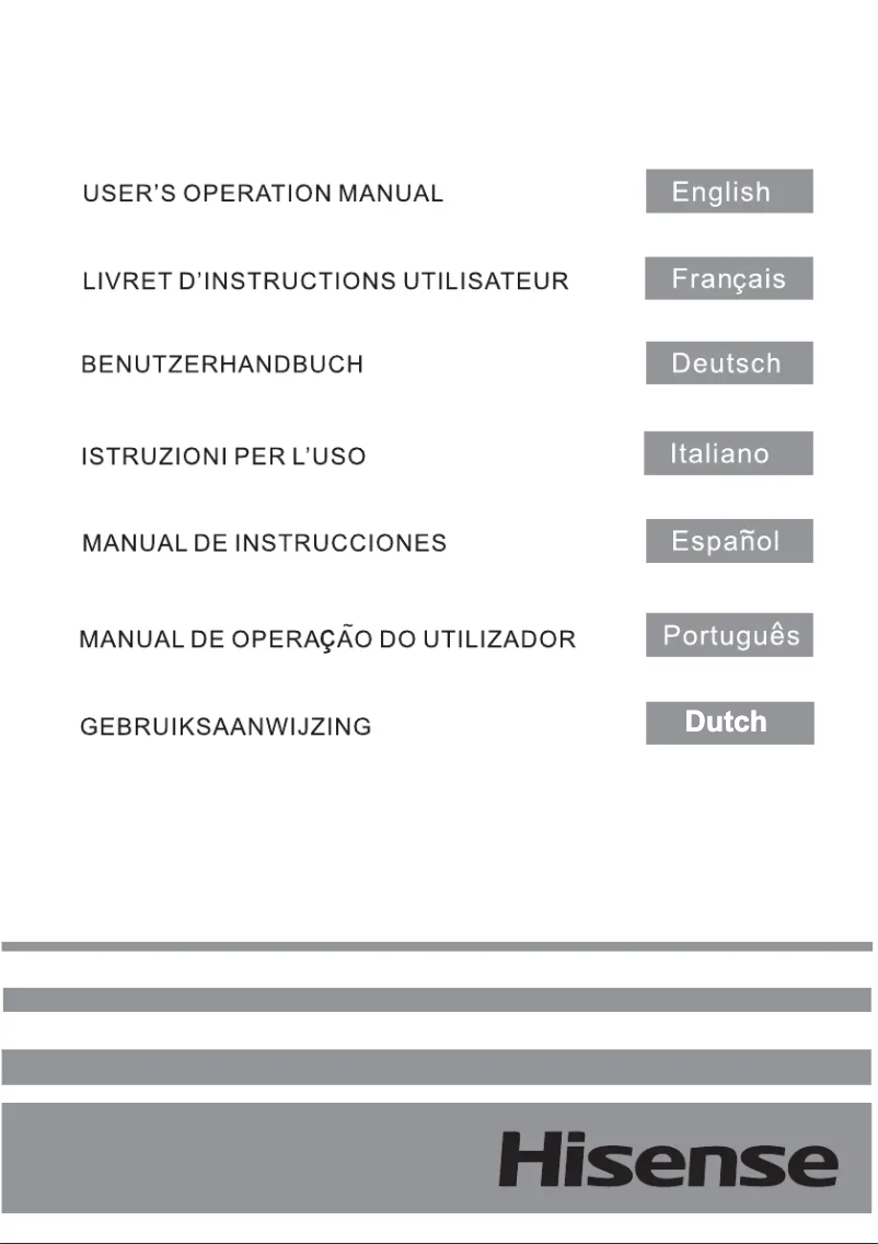 Page 1 of the manual User Manual Hisense RS694N4BC1