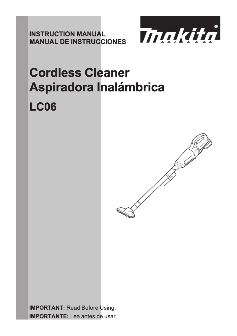 First page image of the manual for LC06