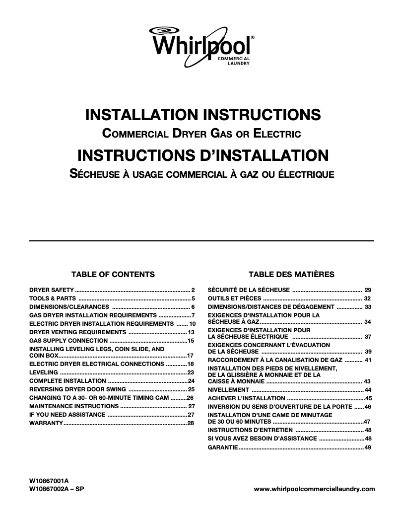 Page 1 of the manual User Manual Whirlpool CGM2745F