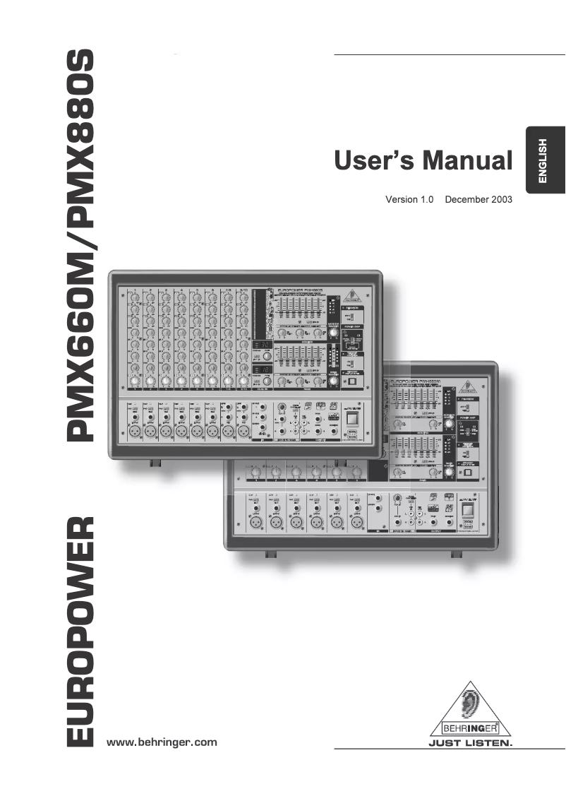 First page image of the manual for Europower PMX660M