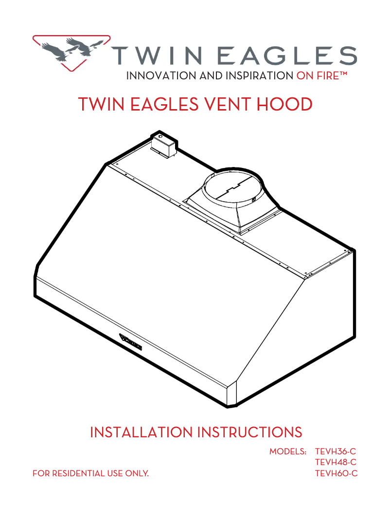 Page 1 of the manual User Manual Twin Eagles TEVH36-C