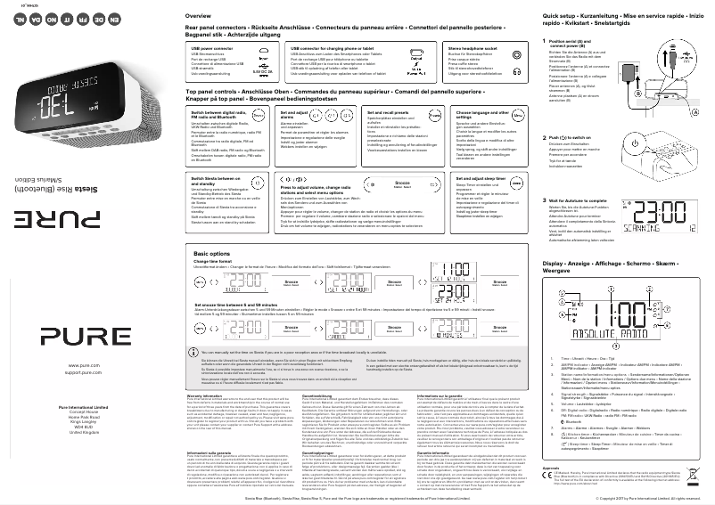 First page image of the manual for Siesta Rise S