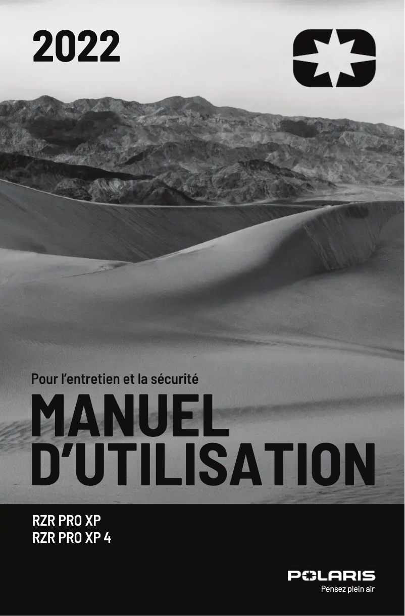 Page 1 of the manual User Manual Polaris RZR Pro XP (2022)