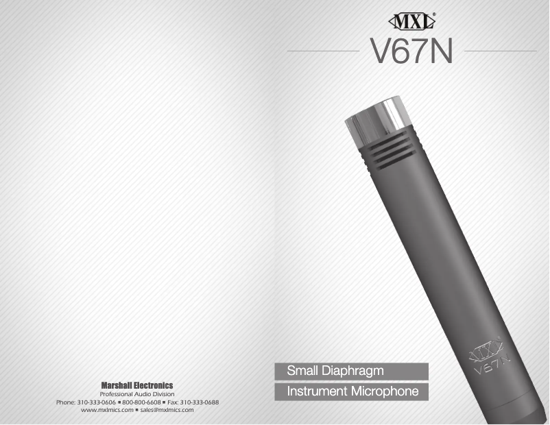 First page image of the manual for V67N