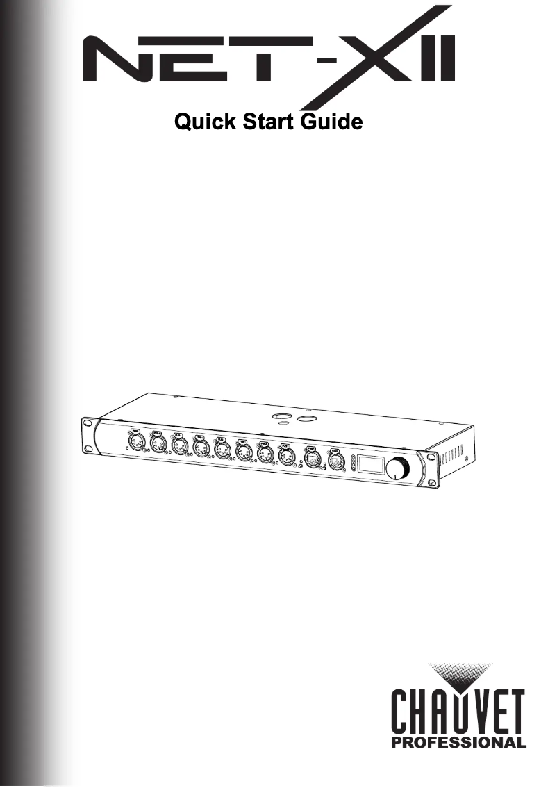 Page 1 of the manual Quick Start Guide Chauvet NET-X II