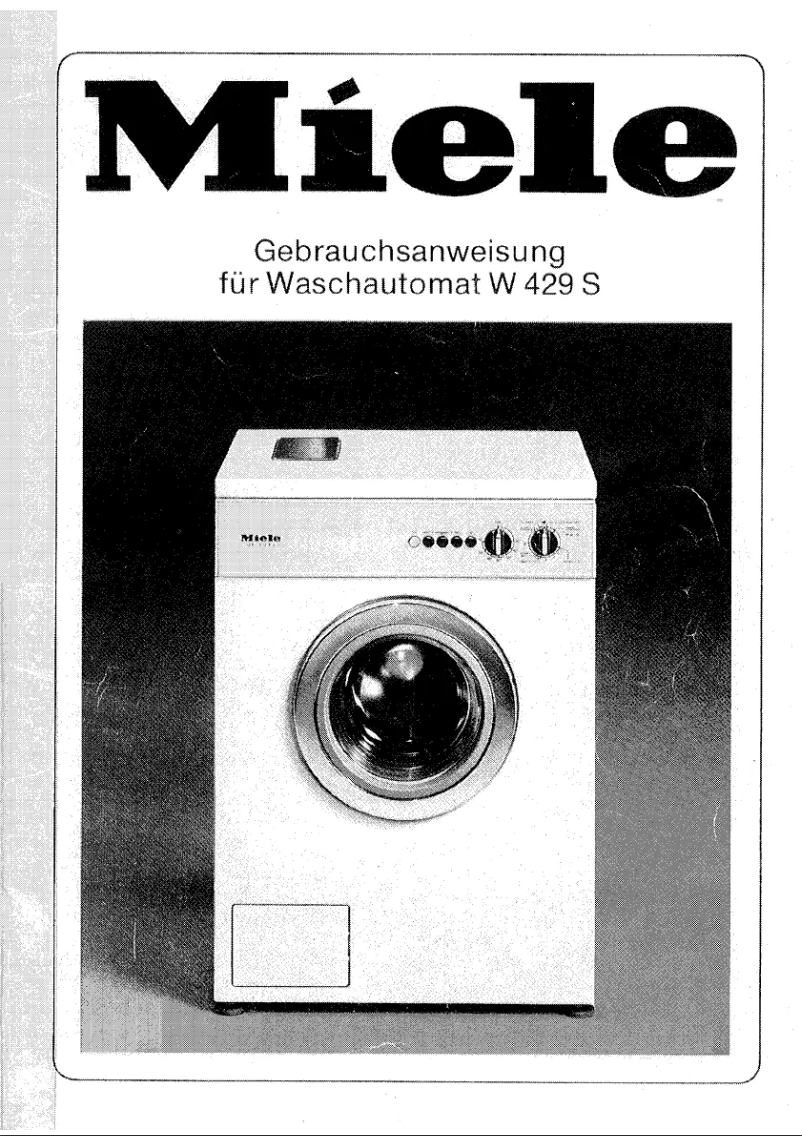 Page 1 of the manual User Manual Miele W 429 S