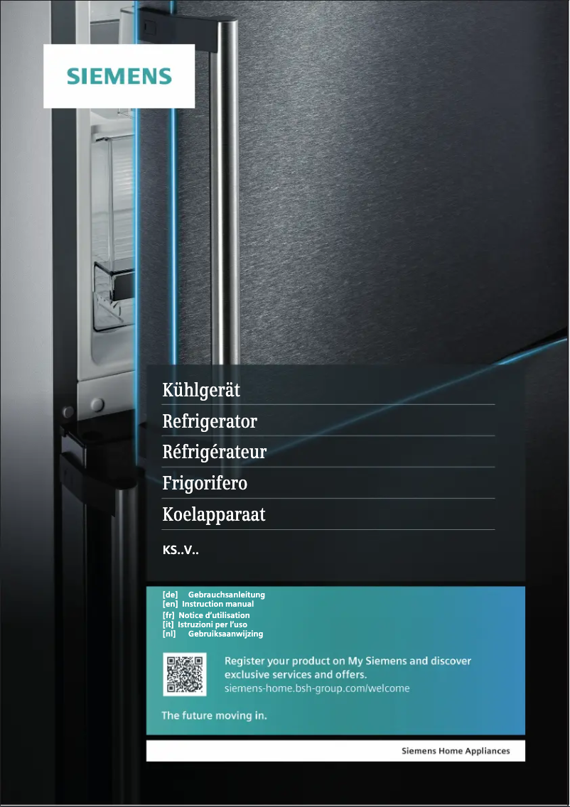 Page 1 of the manual User Manual Siemens KS36VVXDP