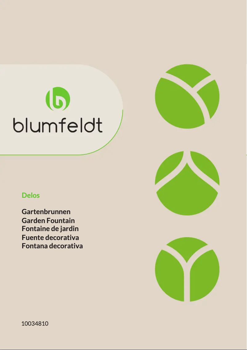 First page image of the manual for Delos