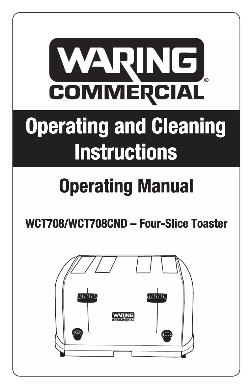 First page image of the manual for WCT708CND