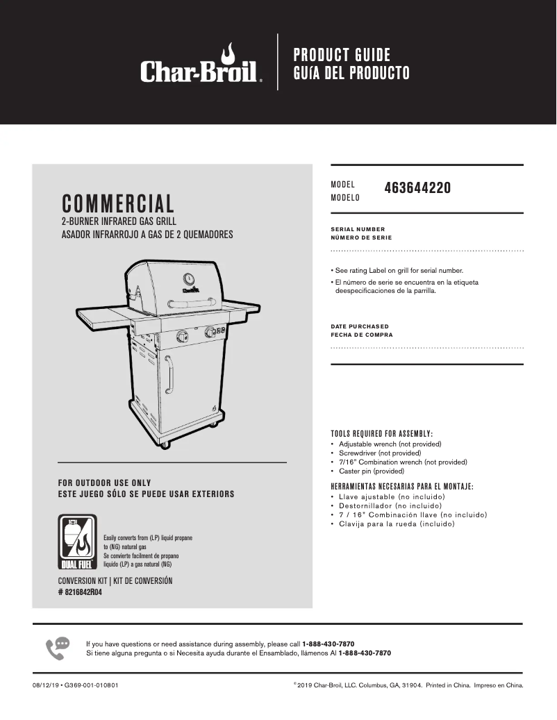 First page image of the manual for Commercial Amplifire 463644220
