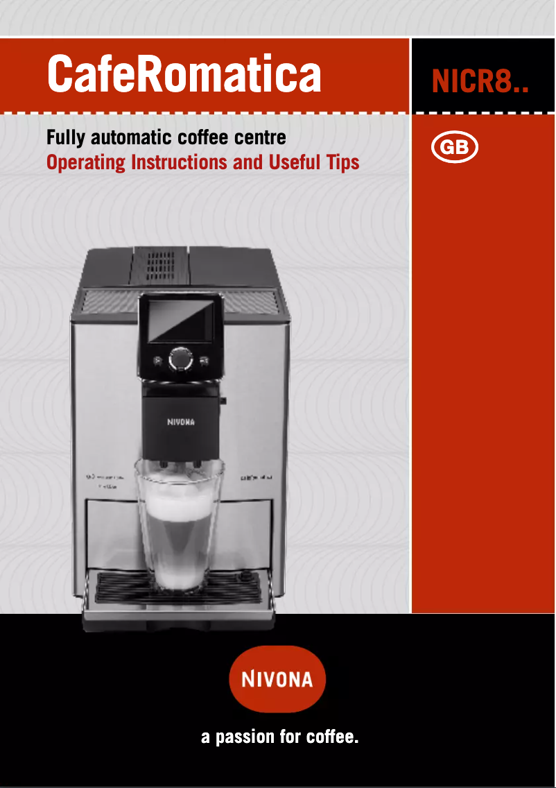 Page 1 of the manual User Manual Nivona CafeRomatica 825