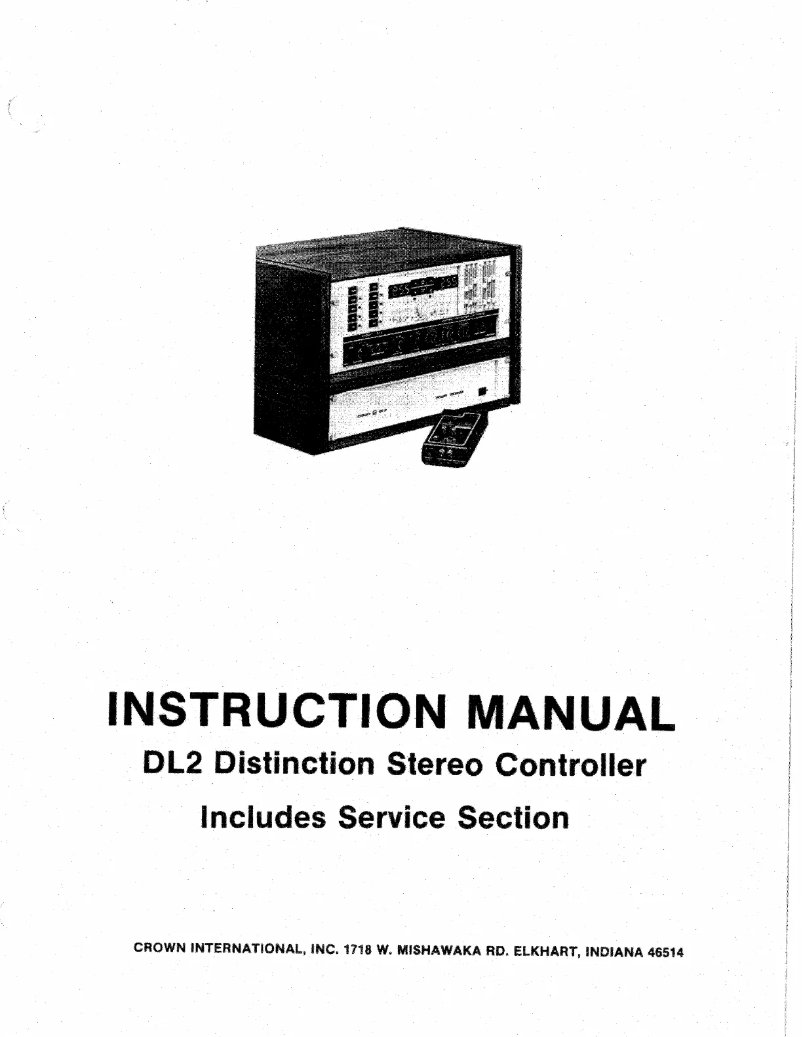First page image of the manual for DL-2