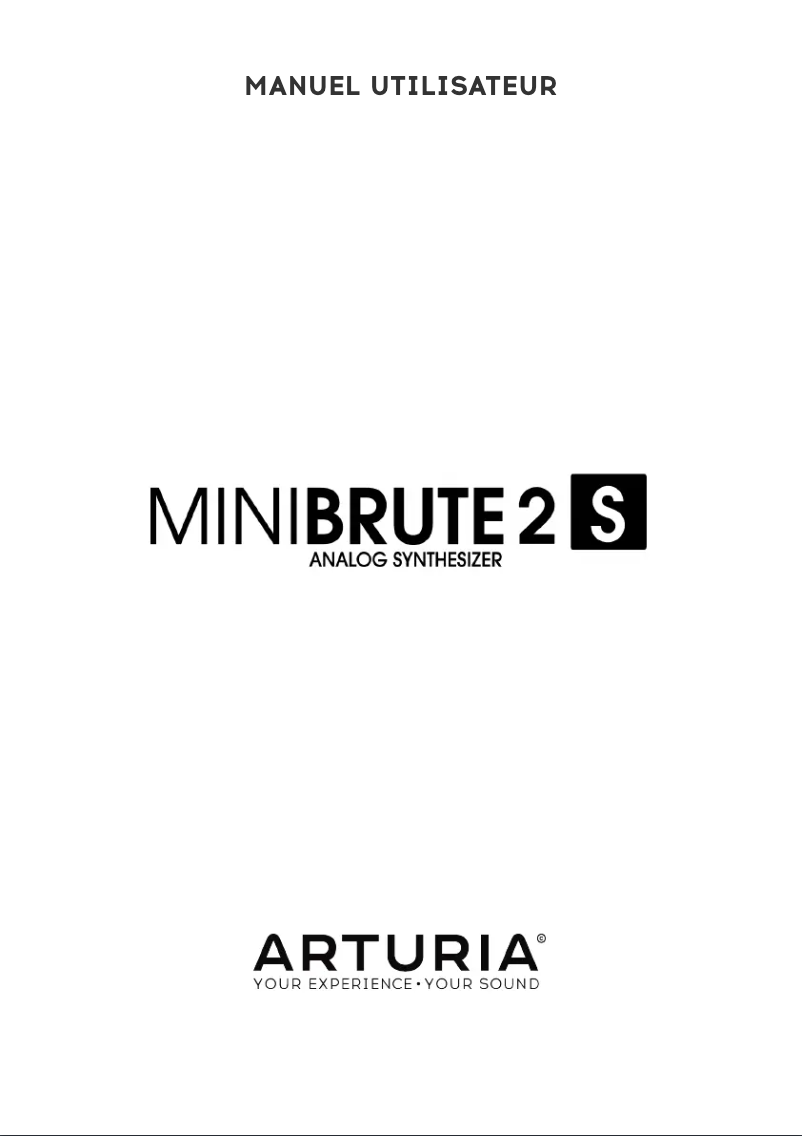 First page image of the manual for MiniBrute 2S