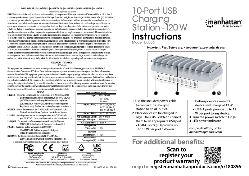 First page image of the manual for 180856