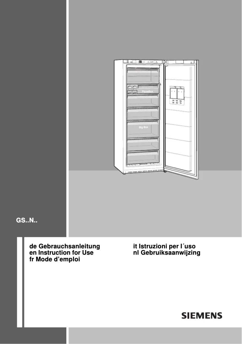 Page 1 of the manual User Manual Siemens GS34NA31EX