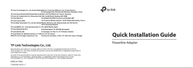 Page 1 of the manual User Manual TP-Link TL-PA4010 KIT