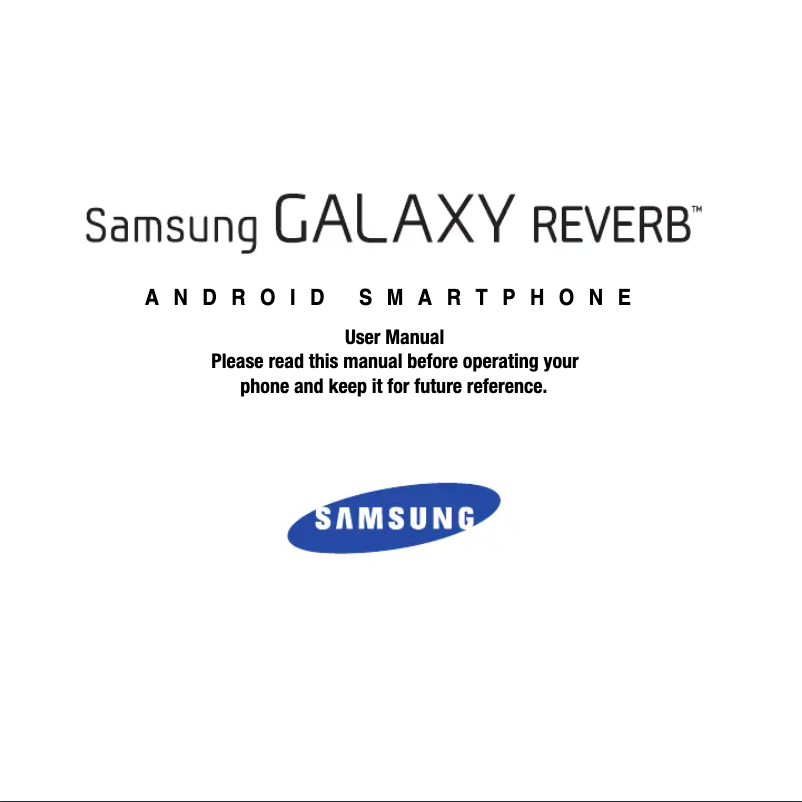 First page image of the manual for Galaxy Reverb