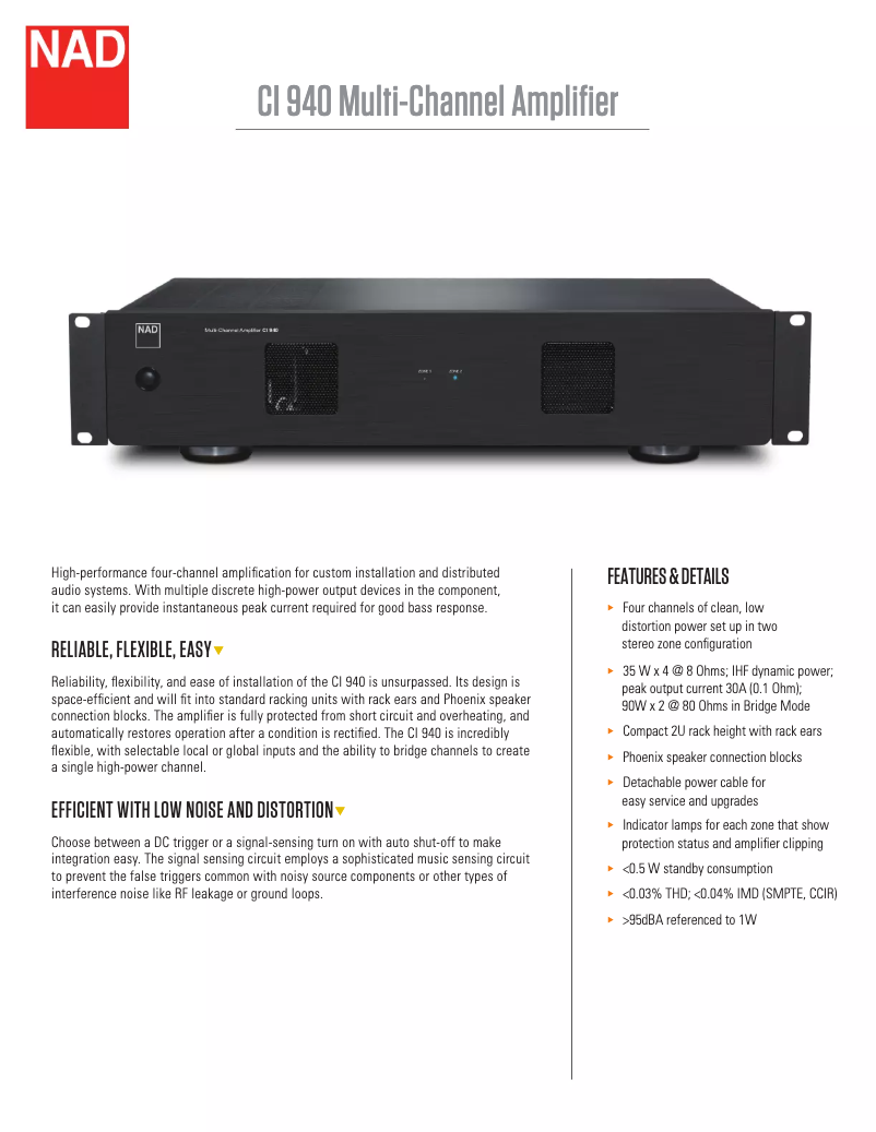First page image of the manual for CI 940