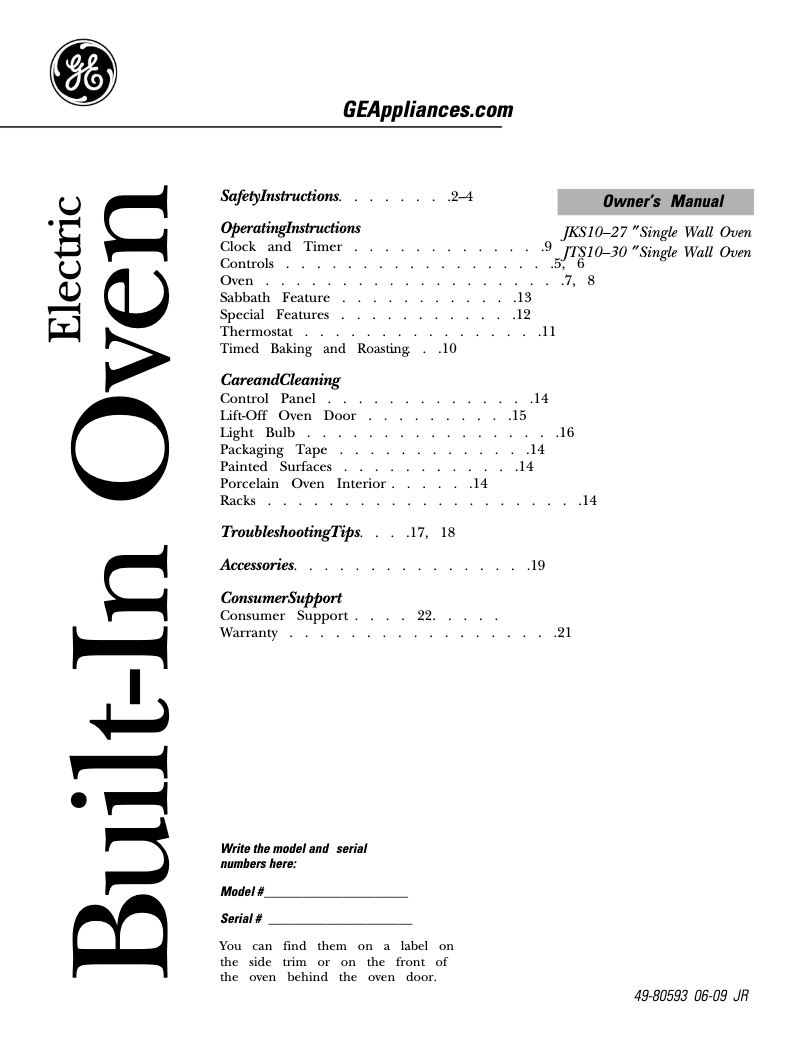 First page image of the manual for JKS10SPSS