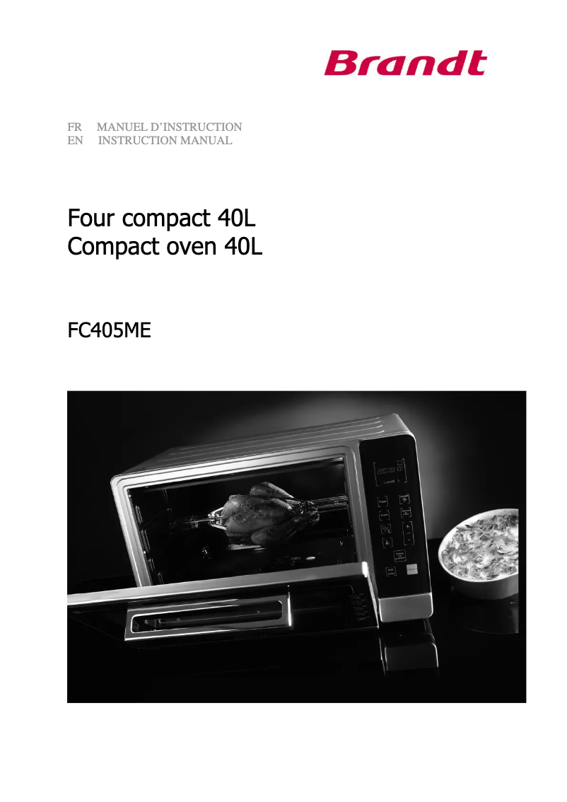 First page image of the manual for FC405MEB