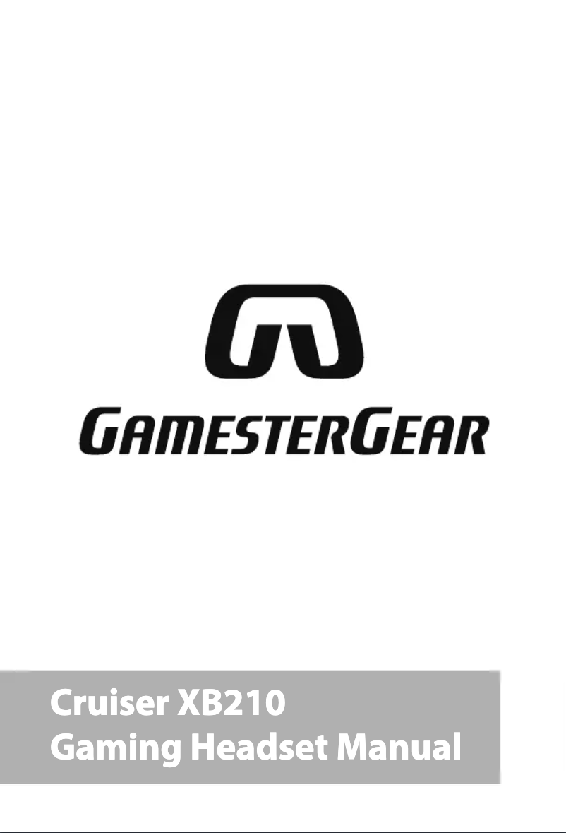 Page 1 of the manual User Manual GamesterGear Cruiser XB210