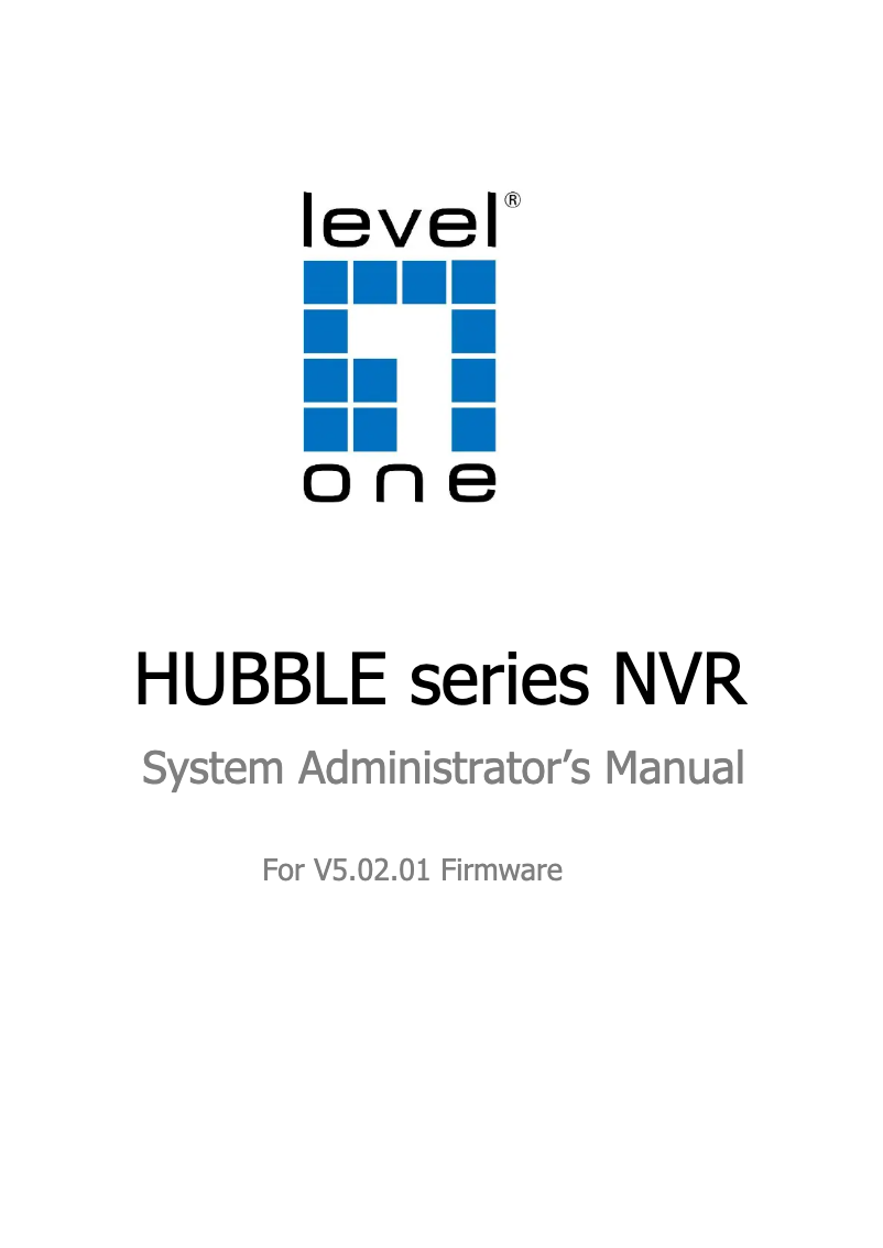 Page 1 of the manual User Manual LevelOne NVR-1334