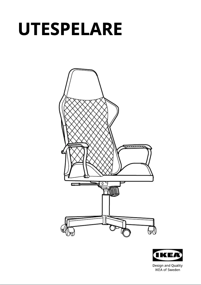 Page 1 of the manual User Manual Ikea UTESPELARE 905.001.59