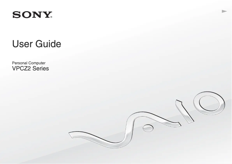 Page 1 of the manual User Manual Sony Vaio VPCZ216GX