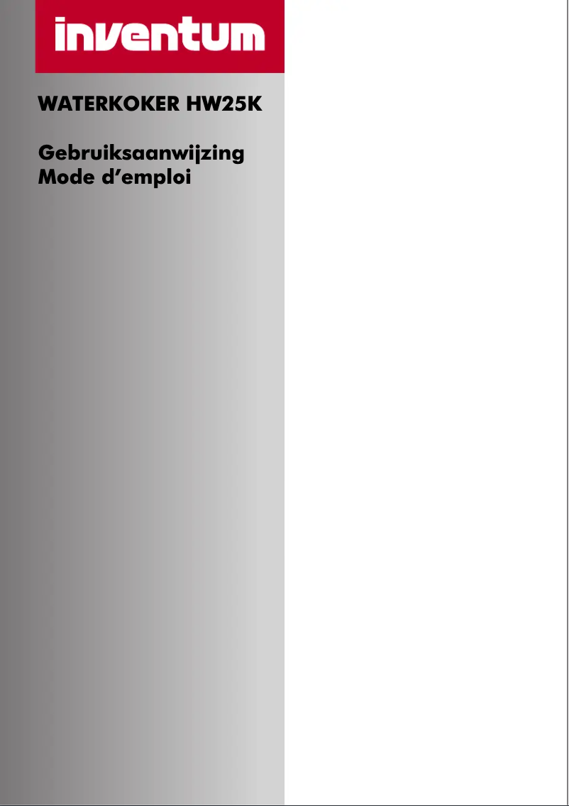 Page 1 of the manual User Manual Inventum Hw 25