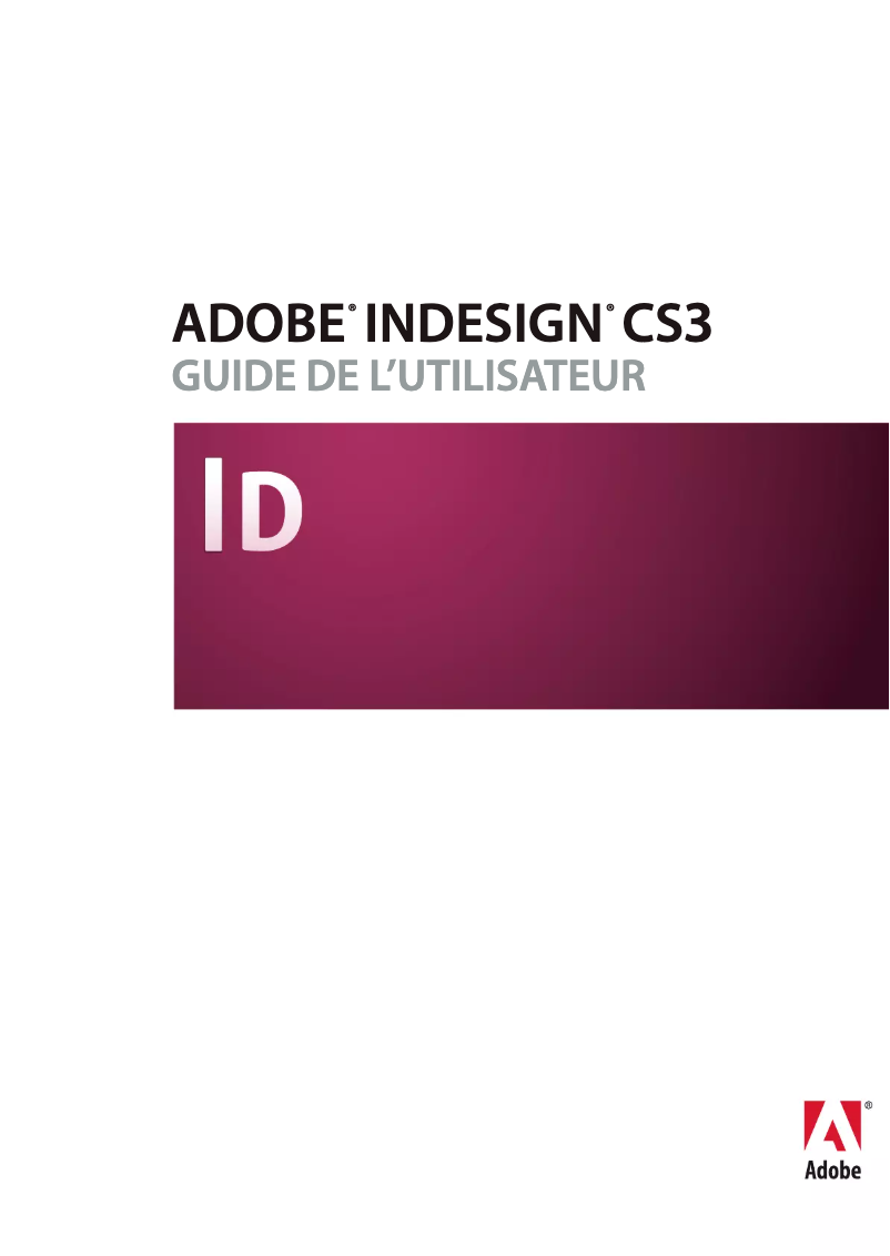 Page 1 of the manual User Manual Adobe InDesign CS3
