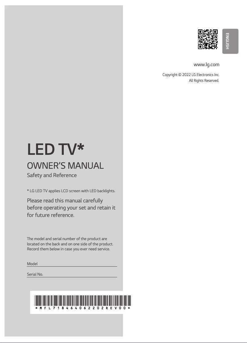 First page image of the manual for 75NANO756QA