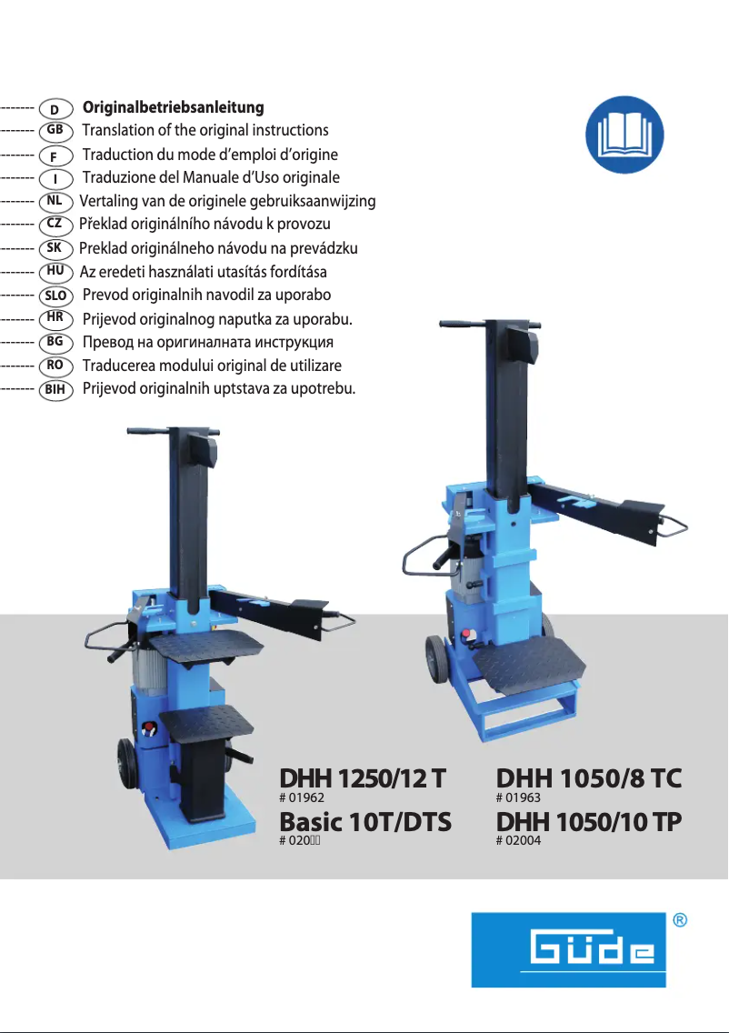 Page 1 of the manual User Manual Güde DHH 1250/12 T