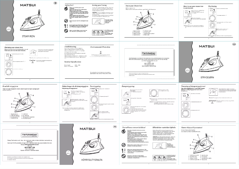 Page 1 of the manual User Manual Matsui MIR101E
