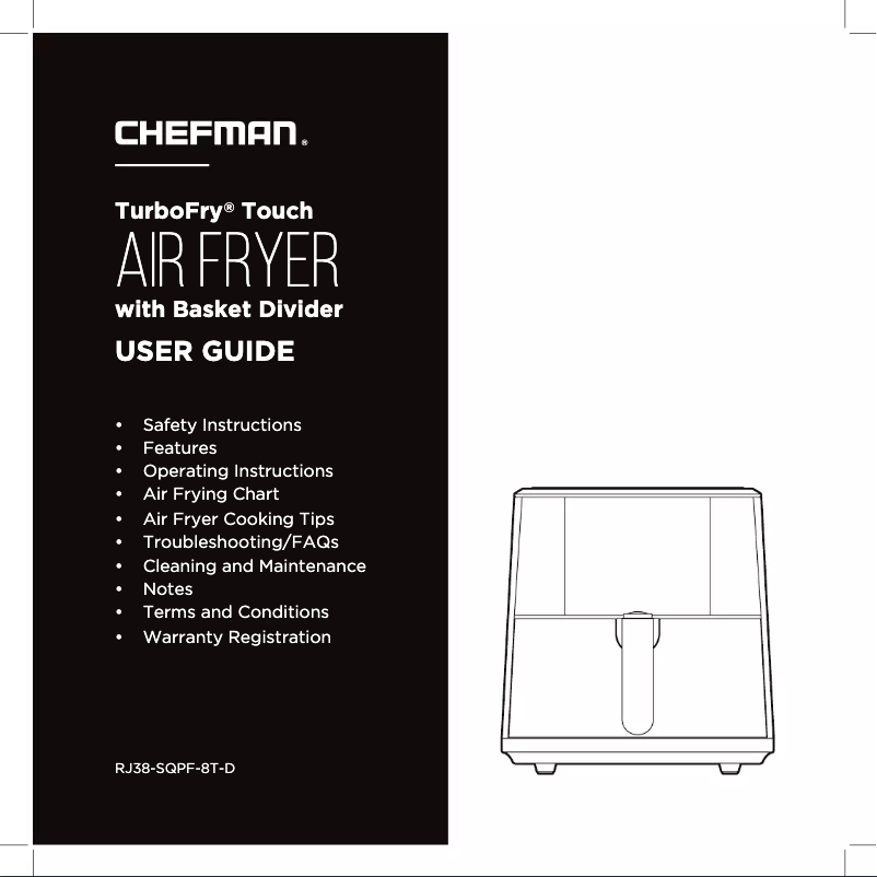 Page 1 of the manual User Manual Chefman TurboFry RJ38-SQPF-8T-D