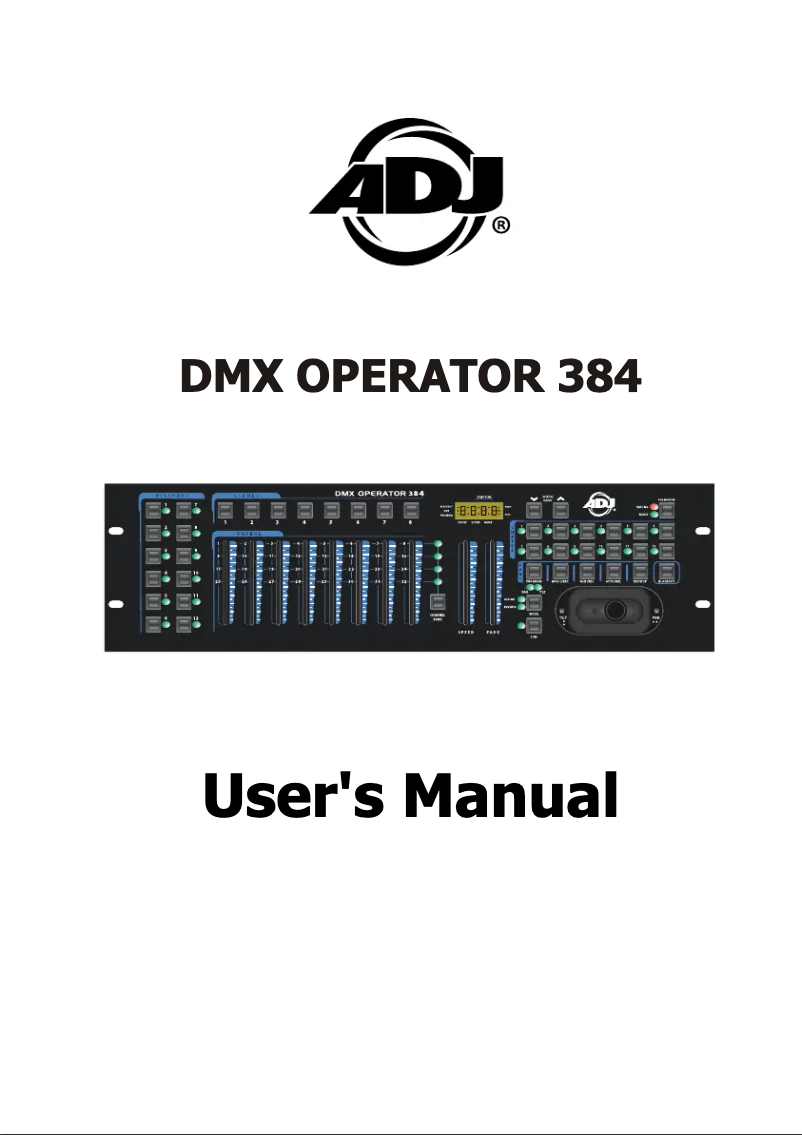 First page image of the manual for DMX Operator 384
