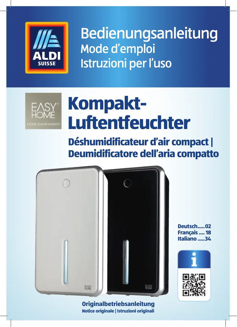 Page 1 of the manual User Manual Easy Home GT-SF-KLE-01