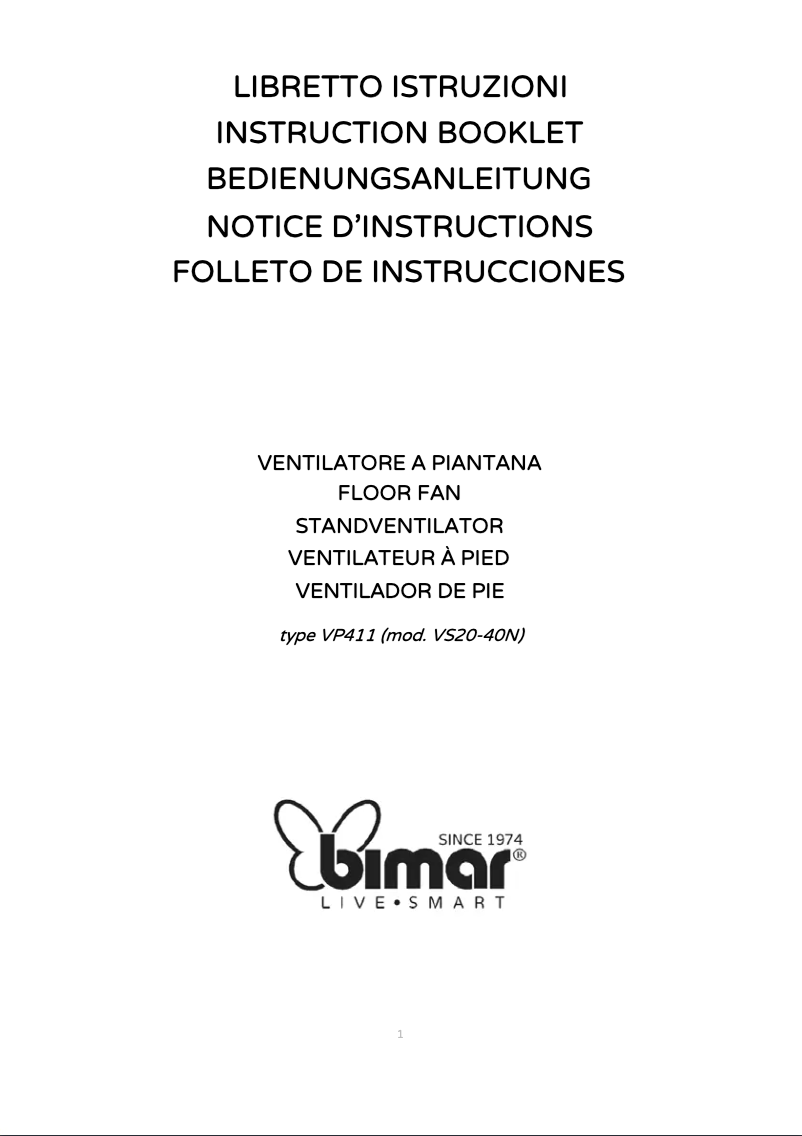 Page 1 of the manual User Manual Bimar VP411