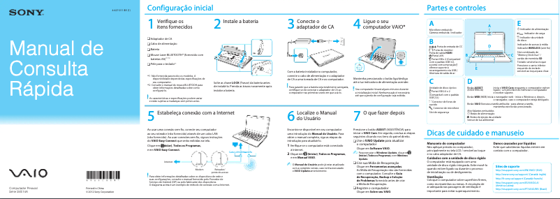 Page 1 of the manual User Manual Sony Vaio SVE14A15FBS