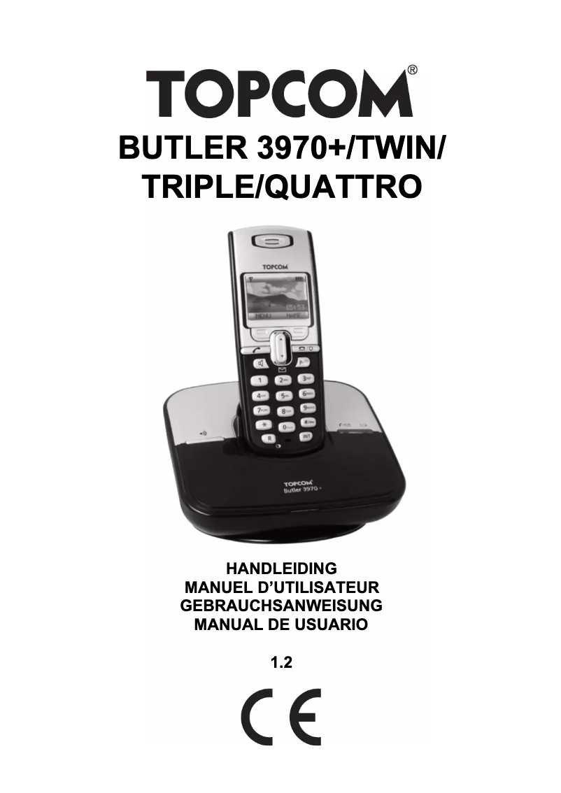 Page 1 of the manual User Manual Topcom Butler 3970 Plus
