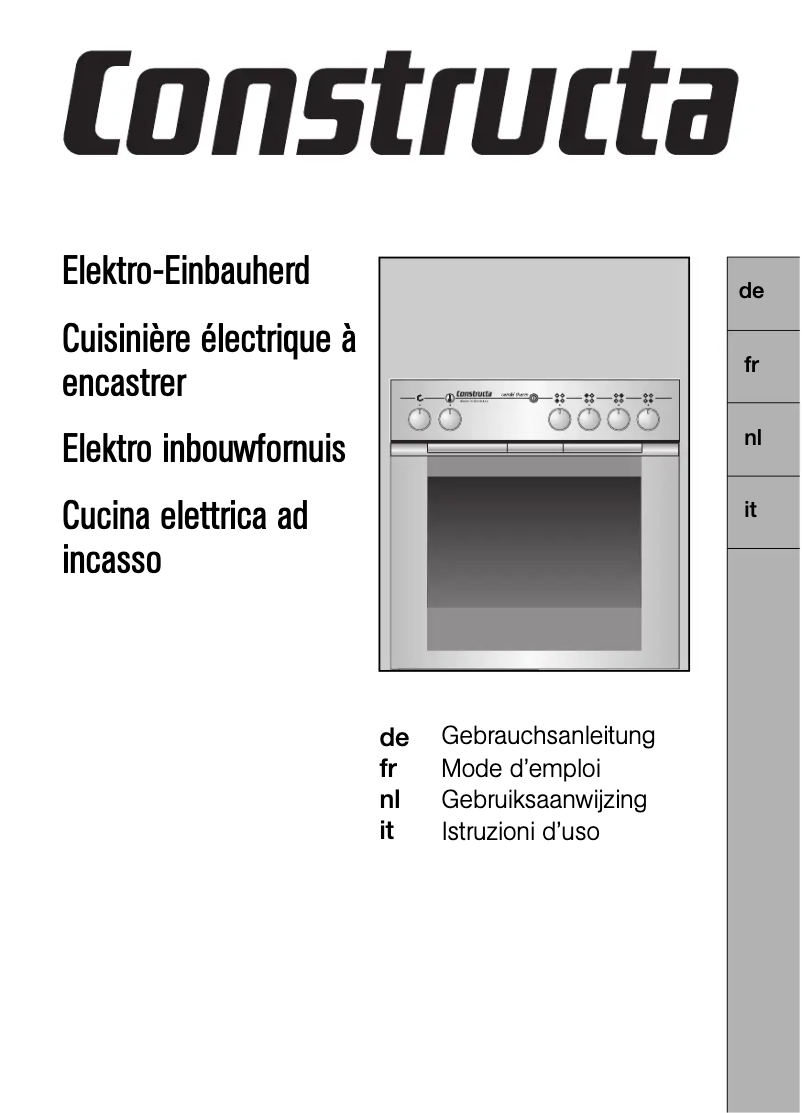 Page 1 of the manual User Manual Constructa CH14850