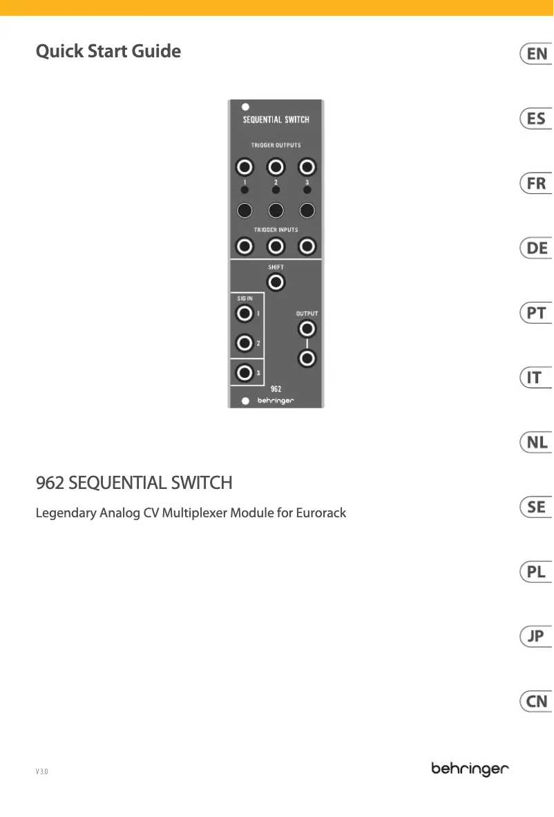 First page image of the manual for 962 Sequential Switch