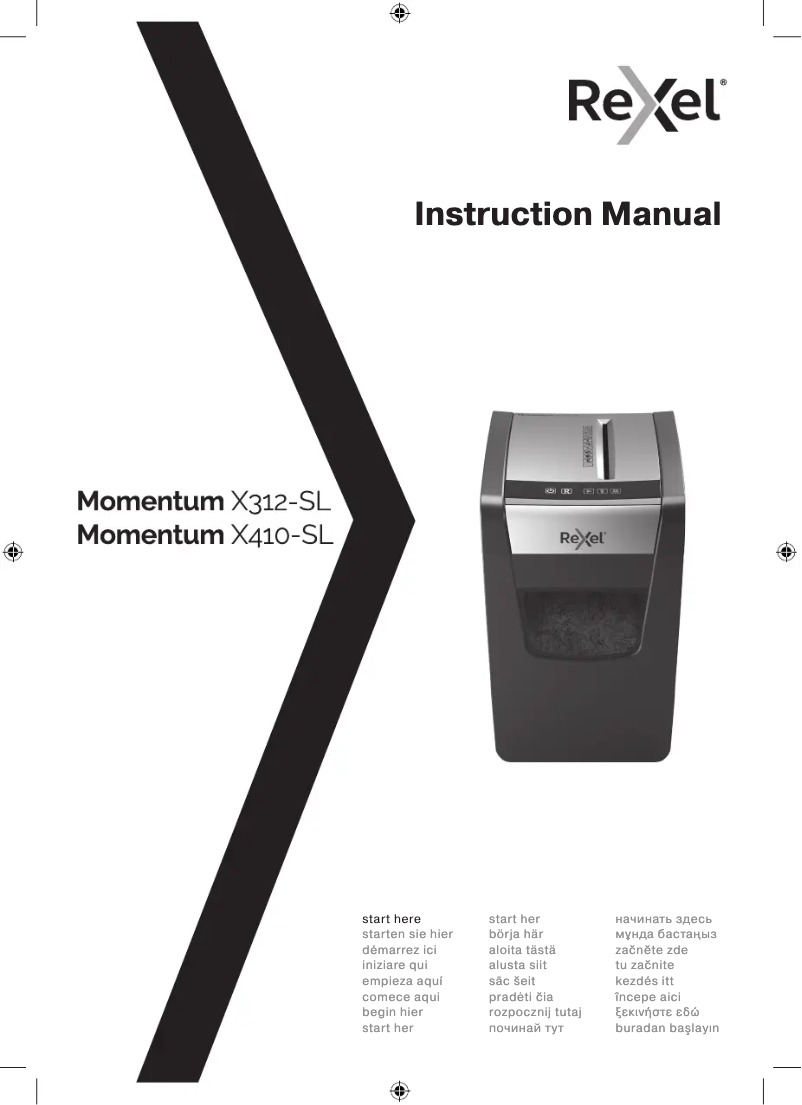 First page image of the manual for Momentum X312-SL