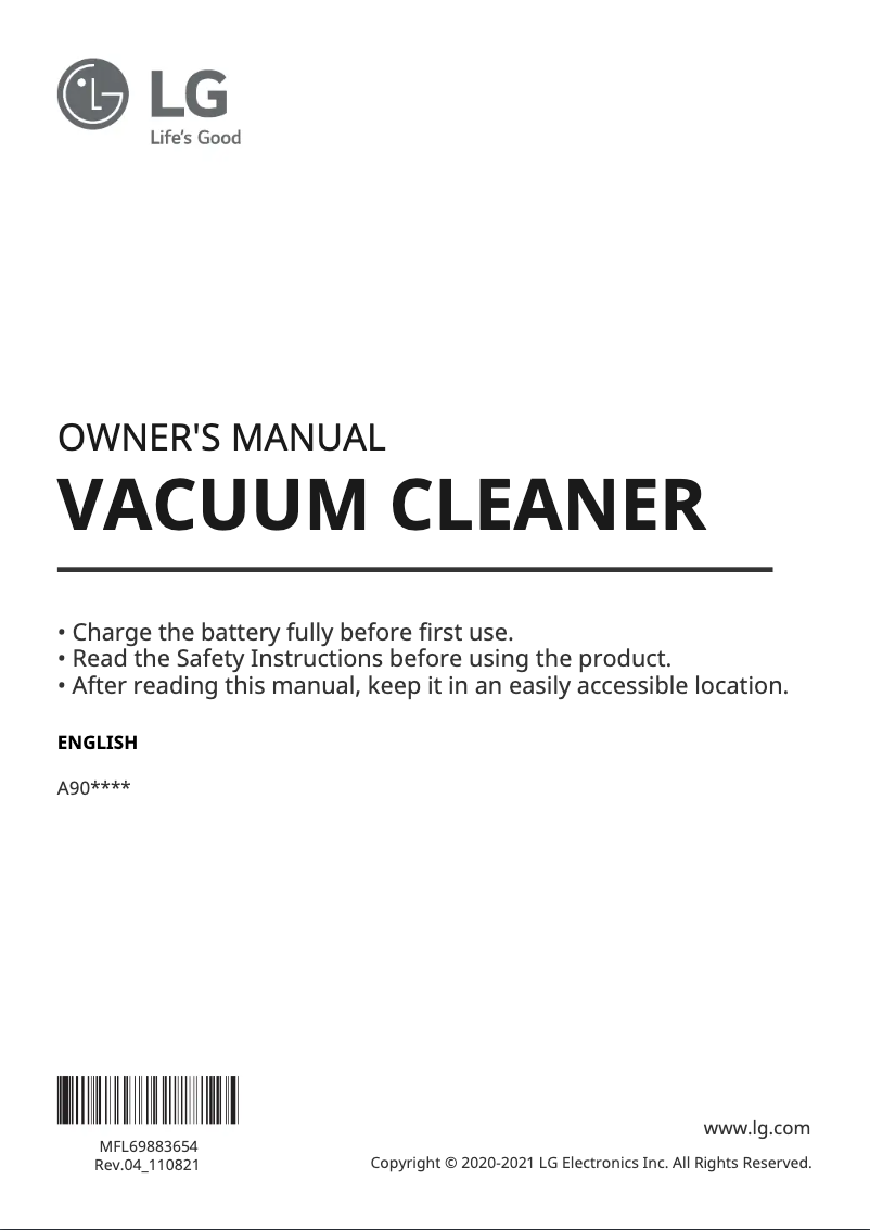 First page image of the manual for A907GMS