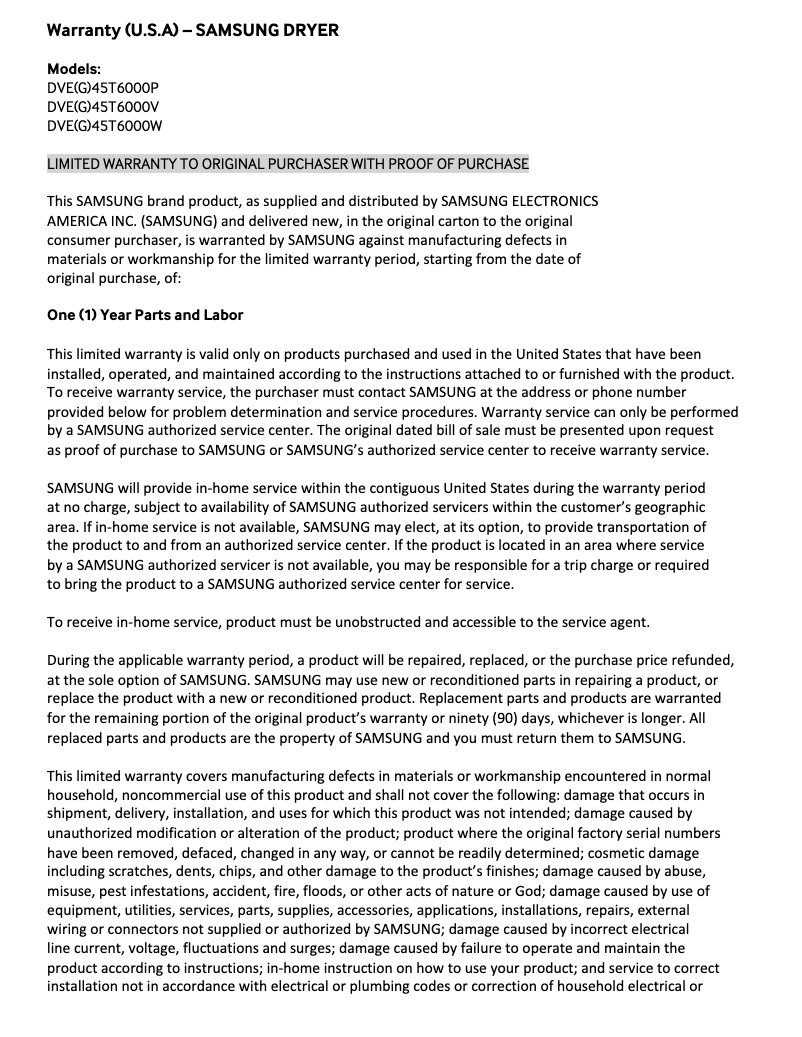 First page image of the manual for DVE45T6000P